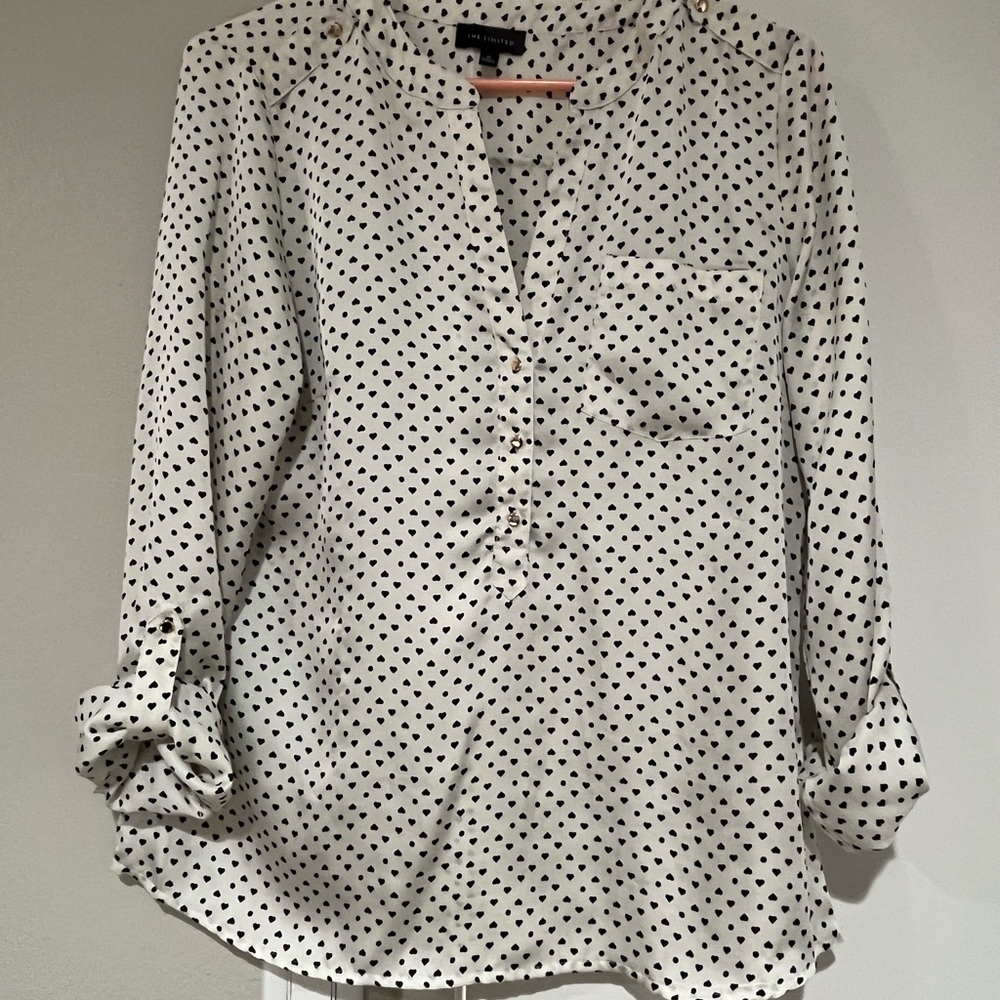 Polka Dot Blouse - Black and White